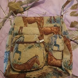 Tapestry horse bag